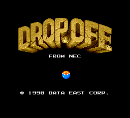 Drop Off title screen for TurboGrafx-16